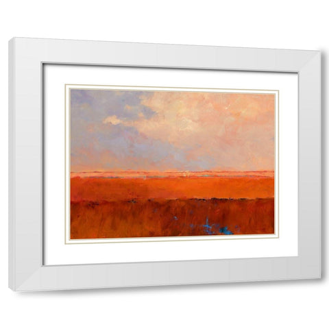 Endless Landscape White Modern Wood Framed Art Print with Double Matting by Groenhart, Jan