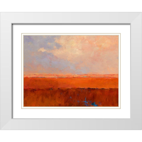Endless Landscape White Modern Wood Framed Art Print with Double Matting by Groenhart, Jan