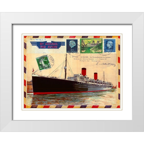 La Lorraine White Modern Wood Framed Art Print with Double Matting by Candon, Frederick