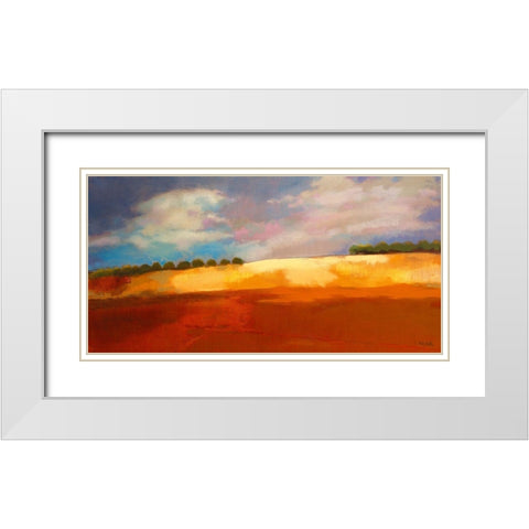 Vers Fes - falaise White Modern Wood Framed Art Print with Double Matting by Mazur-Devaux, Ewa