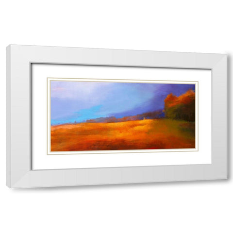 Chemain White Modern Wood Framed Art Print with Double Matting by Mazur-Devaux, Ewa