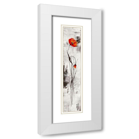 Reve fleurie I White Modern Wood Framed Art Print with Double Matting by Zacher-Finet, Isabelle