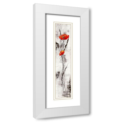 Reve fleurie III White Modern Wood Framed Art Print with Double Matting by Zacher-Finet, Isabelle