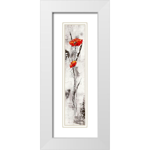 Reve fleurie III White Modern Wood Framed Art Print with Double Matting by Zacher-Finet, Isabelle