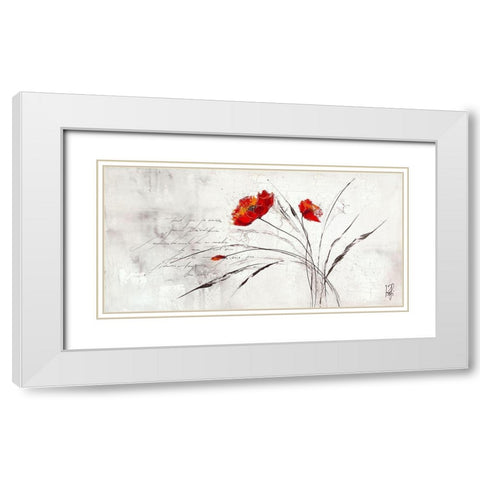 Reve fleurie IV White Modern Wood Framed Art Print with Double Matting by Zacher-Finet, Isabelle
