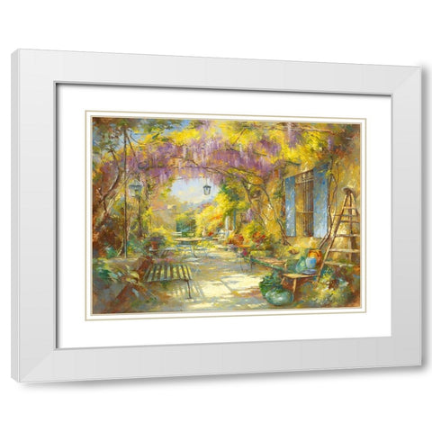 Le chapeau du peintre White Modern Wood Framed Art Print with Double Matting by Messely, Johan