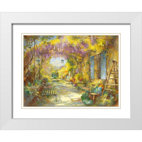 Le chapeau du peintre White Modern Wood Framed Art Print with Double Matting by Messely, Johan