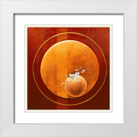 Delicatesse White Modern Wood Framed Art Print with Double Matting by Triki, Bernadette