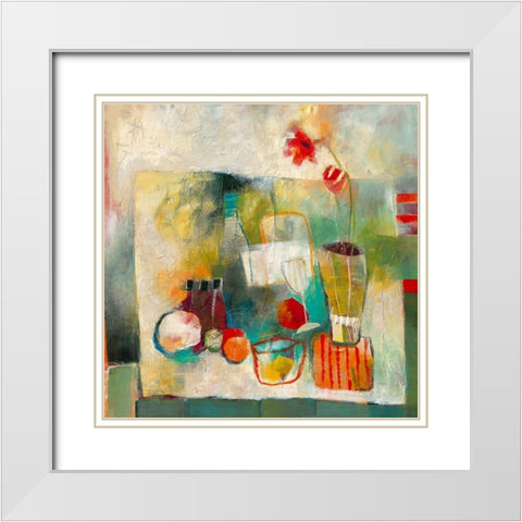 Stillleben I White Modern Wood Framed Art Print with Double Matting by Daniel, Manuela