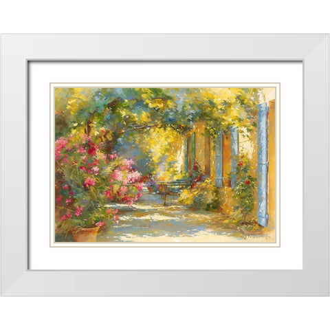 Explosion White Modern Wood Framed Art Print with Double Matting by Messely, Johan