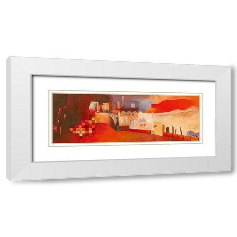 Industrial Landscape 2 White Modern Wood Framed Art Print with Double Matting by Holtkamp, Margreet