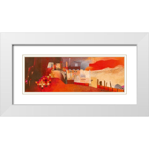 Industrial Landscape 2 White Modern Wood Framed Art Print with Double Matting by Holtkamp, Margreet