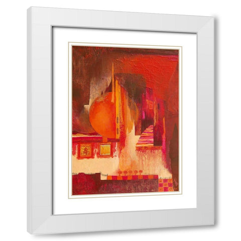 Asian Landscape White Modern Wood Framed Art Print with Double Matting by Holtkamp, Margreet