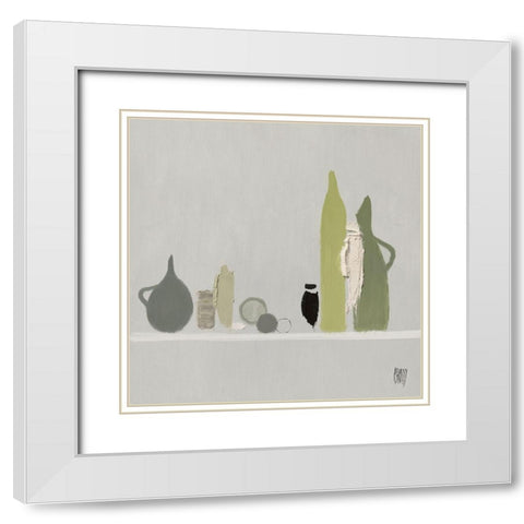 Nature Morte aux fruits II White Modern Wood Framed Art Print with Double Matting by Choisy, Christian
