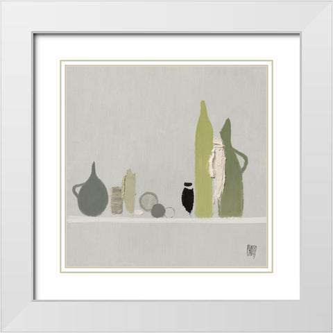 Nature Morte aux fruits II White Modern Wood Framed Art Print with Double Matting by Choisy, Christian