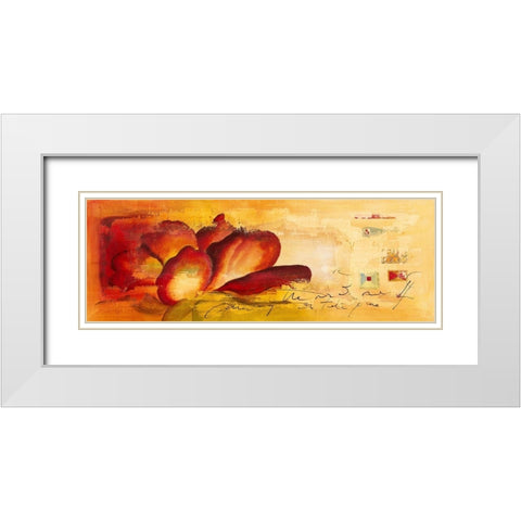 Tu risa I White Modern Wood Framed Art Print with Double Matting by Leys, Gemma