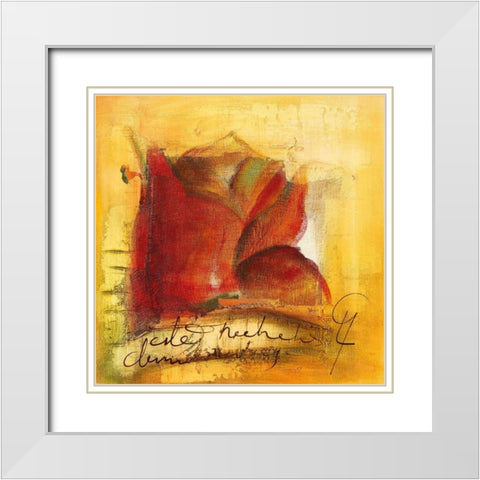La Noche White Modern Wood Framed Art Print with Double Matting by Leys, Gemma