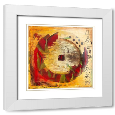 Rosa I White Modern Wood Framed Art Print with Double Matting by Leys, Gemma