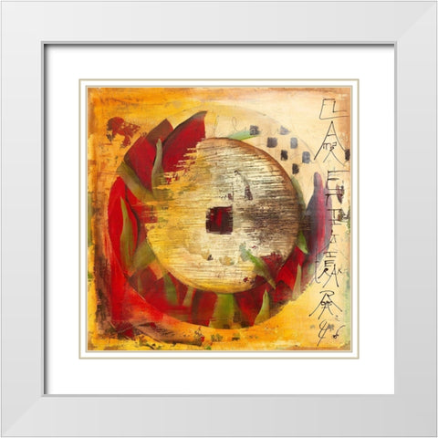 Rosa I White Modern Wood Framed Art Print with Double Matting by Leys, Gemma