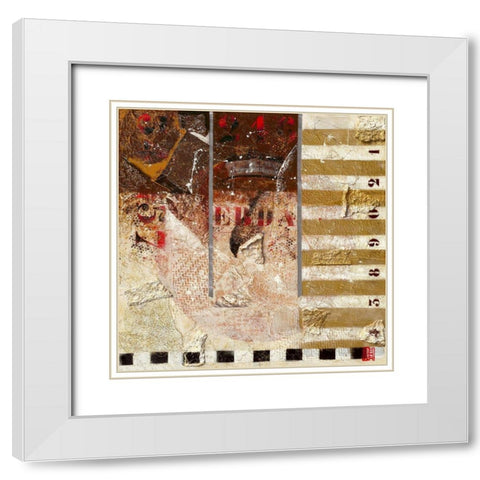 Untitled I White Modern Wood Framed Art Print with Double Matting by Nomden, Dinie