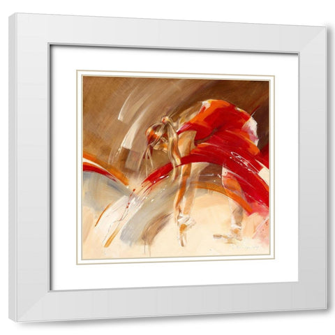 New Shoes White Modern Wood Framed Art Print with Double Matting by Meijering, Kitty