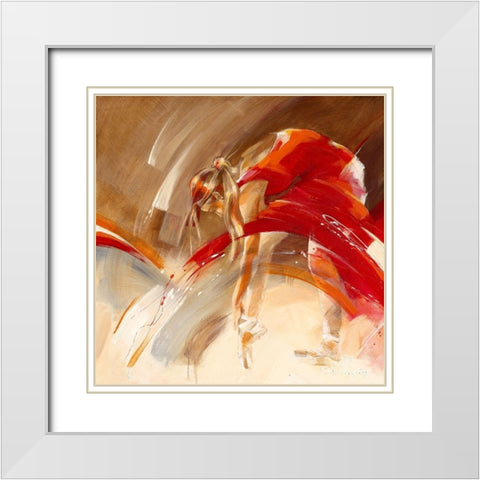 New Shoes White Modern Wood Framed Art Print with Double Matting by Meijering, Kitty