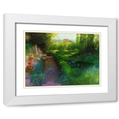 Granada XXV White Modern Wood Framed Art Print with Double Matting by Cereceda Martinez, Angeles