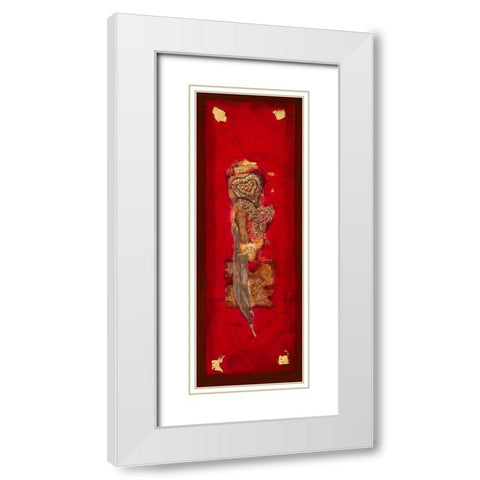 Coeur d Or II White Modern Wood Framed Art Print with Double Matting by Perinciolo Duluc, Lyne