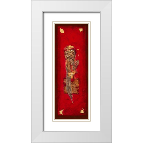 Coeur d Or II White Modern Wood Framed Art Print with Double Matting by Perinciolo Duluc, Lyne