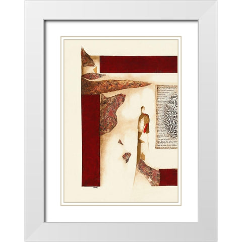 Les philosophes I White Modern Wood Framed Art Print with Double Matting by Bonnet, Sophie
