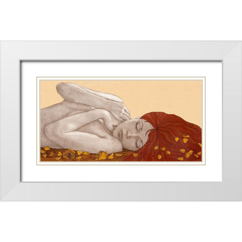 Sweet Dreams White Modern Wood Framed Art Print with Double Matting by Gouskova, Olga