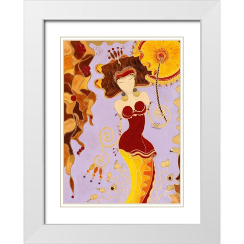 Futilite White Modern Wood Framed Art Print with Double Matting by Bismuth, Zed
