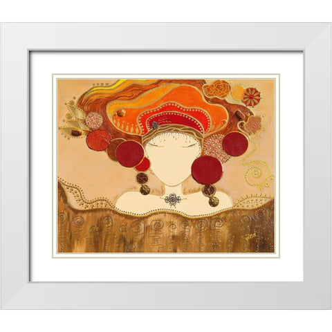 Patience White Modern Wood Framed Art Print with Double Matting by Bismuth, Zed