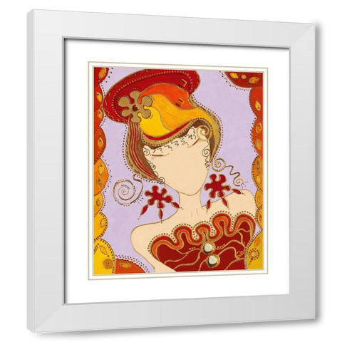 Lolita White Modern Wood Framed Art Print with Double Matting by Bismuth, Zed