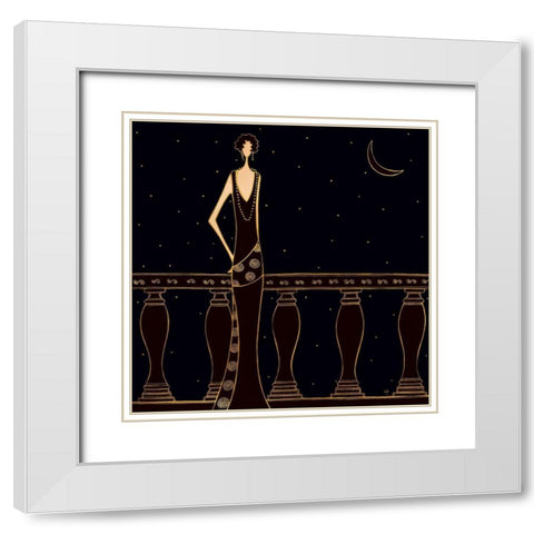 Distinction White Modern Wood Framed Art Print with Double Matting by Laly