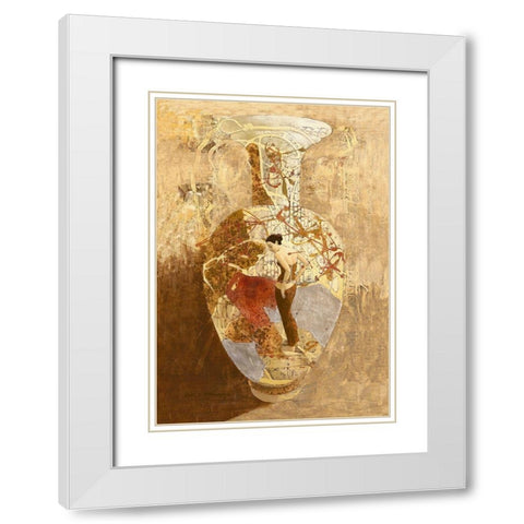Garden of Dreams White Modern Wood Framed Art Print with Double Matting by Juta and Mareks