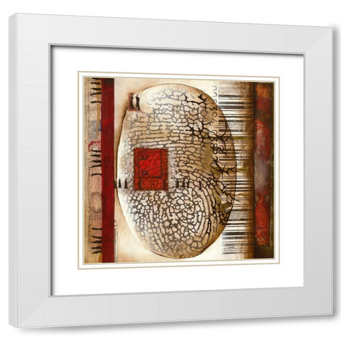 XY White Modern Wood Framed Art Print with Double Matting by Bonnet, Sophie