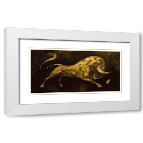 Minotaureus II White Modern Wood Framed Art Print with Double Matting by Panasenko, Inna