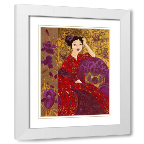 Printemps lointain White Modern Wood Framed Art Print with Double Matting by Pillault, Loetitia