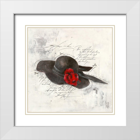 Pret-a-porter II White Modern Wood Framed Art Print with Double Matting by Zacher-Finet, Isabelle