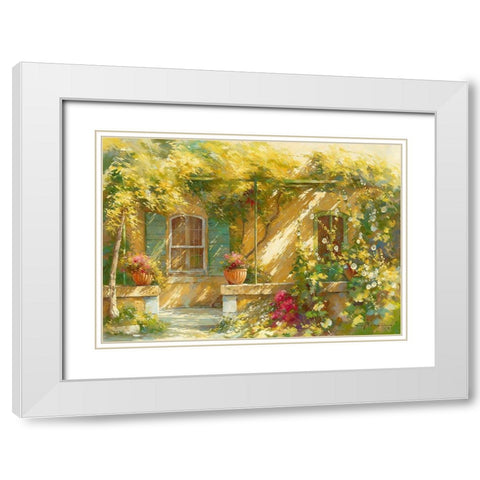 Mas Lou Figoulon White Modern Wood Framed Art Print with Double Matting by Messely, Johan