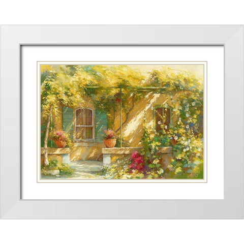 Mas Lou Figoulon White Modern Wood Framed Art Print with Double Matting by Messely, Johan