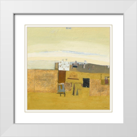 Flower at Treflez White Modern Wood Framed Art Print with Double Matting by Frampton, Russell