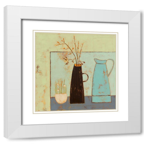 February Story White Modern Wood Framed Art Print with Double Matting by Allen, Anji