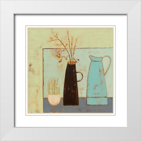 February Story White Modern Wood Framed Art Print with Double Matting by Allen, Anji