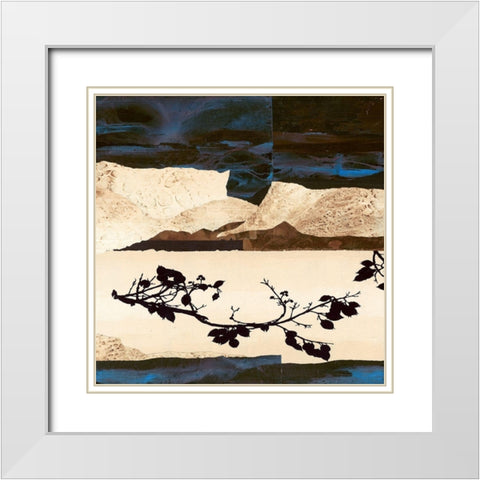 Belle de Nuit White Modern Wood Framed Art Print with Double Matting by Noiseux, Marie Madeleine