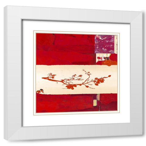 Automne White Modern Wood Framed Art Print with Double Matting by Noiseux, Marie Madeleine