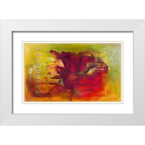 Libertad White Modern Wood Framed Art Print with Double Matting by Leys, Gemma