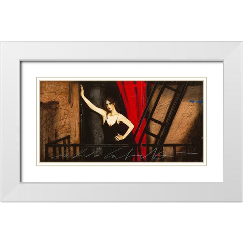 Vicino alle stelle White Modern Wood Framed Art Print with Double Matting by Calvetti, Fabio