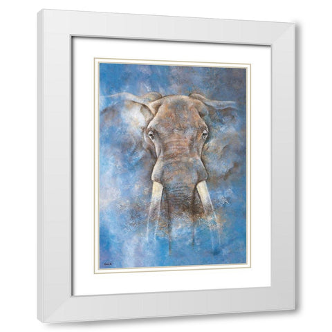 Le grand male White Modern Wood Framed Art Print with Double Matting by Gack, Jean-Pierre